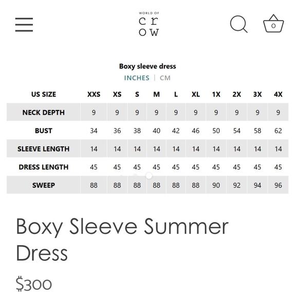 World Of Crow Boxy Sleeve Summer Dress Cotton Cottagecore Boho Cream XS Prairie - Picture 11 of 11